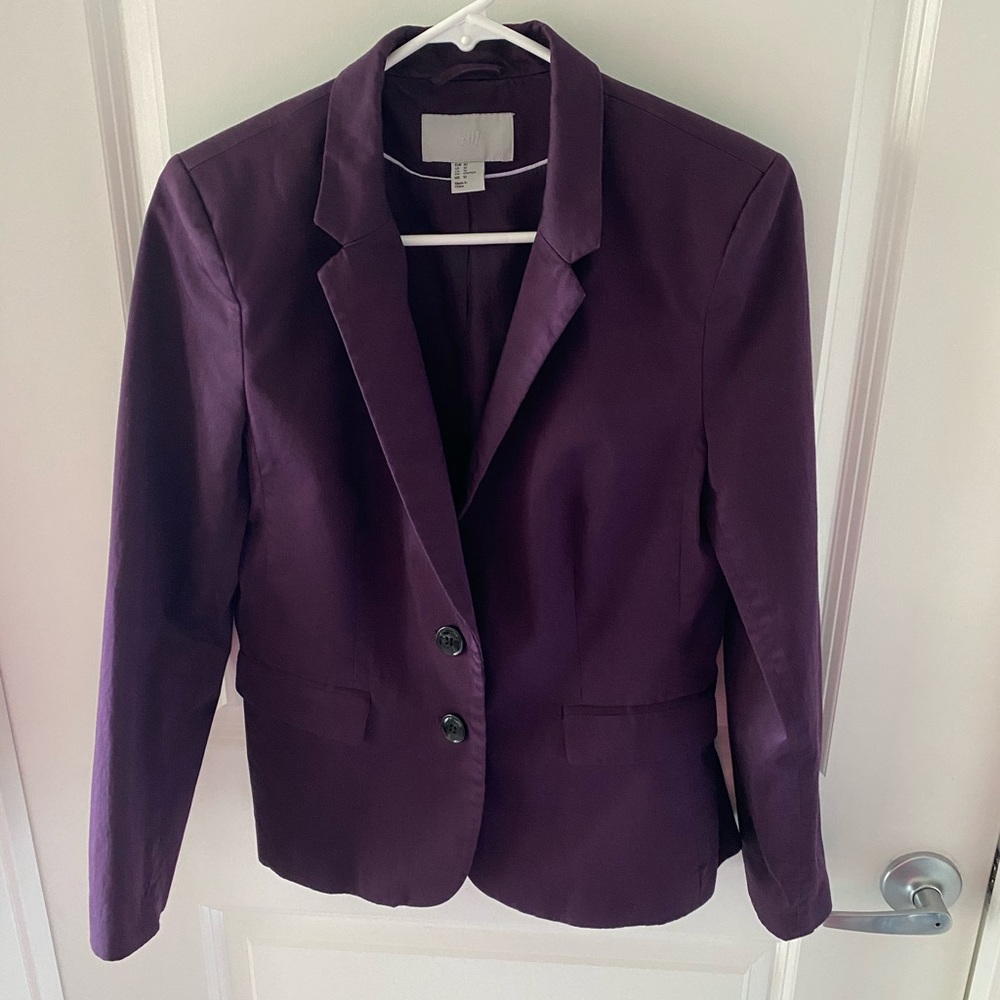 H&M Blazer in Deep Purple